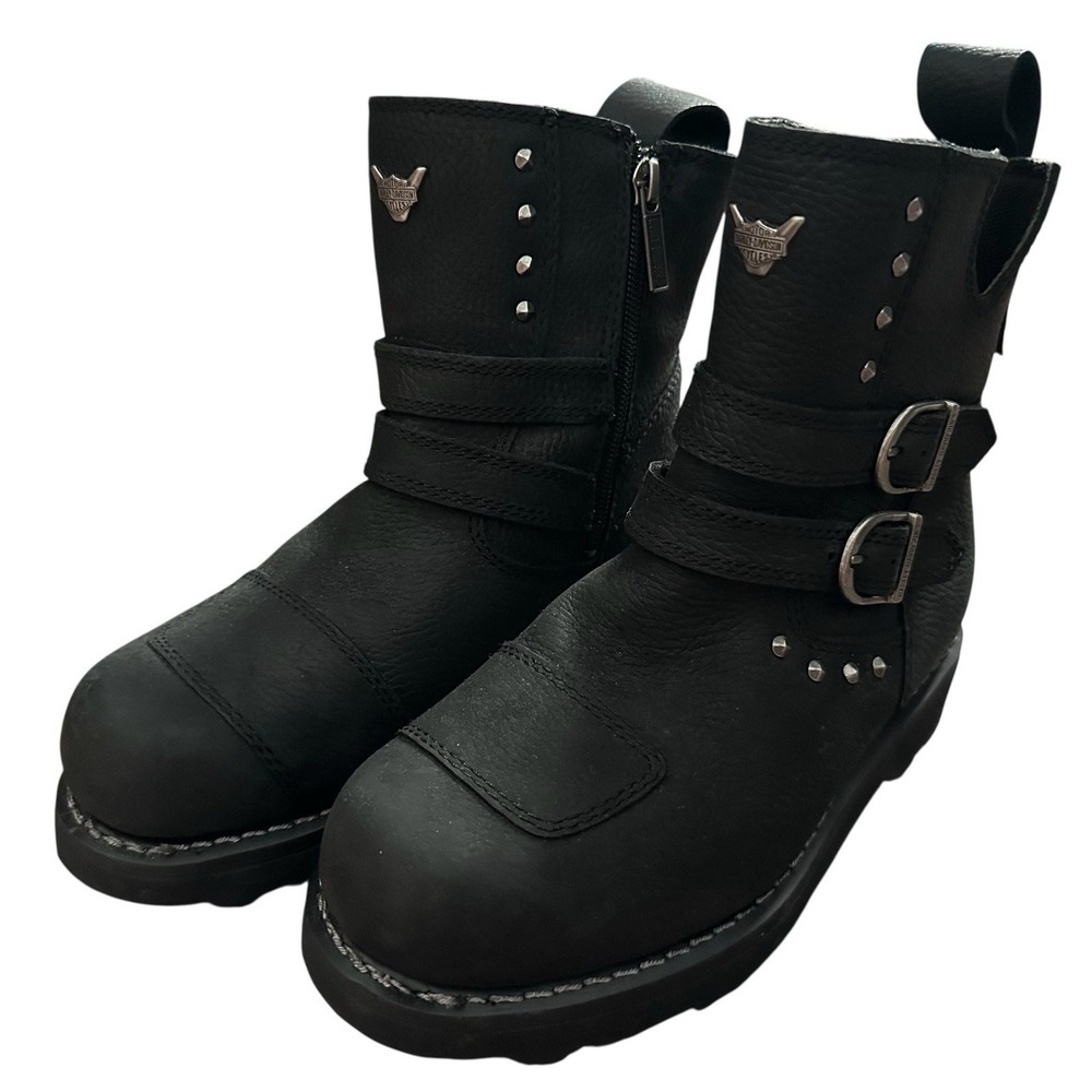 Harley-Davidson Women's Amesbury Waterproof Motorcycle Moto Boots Sz 6 READ